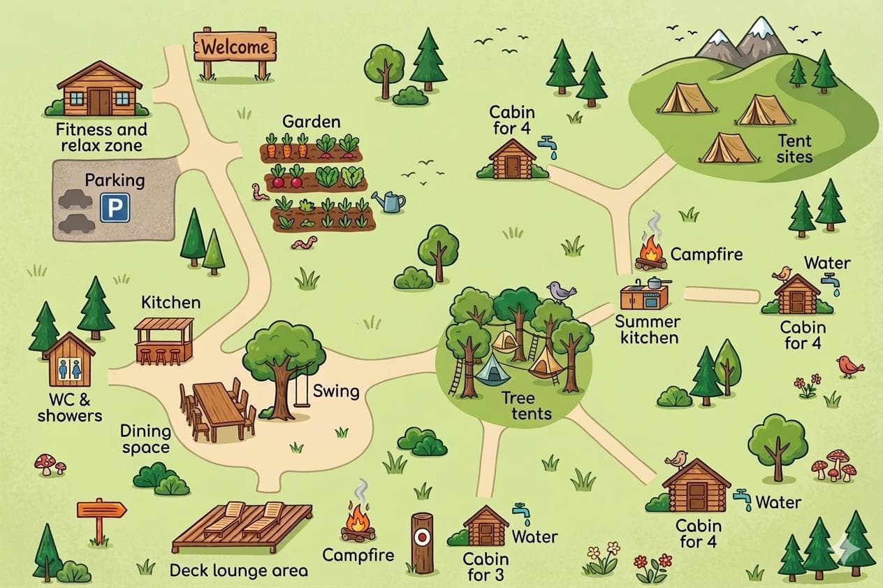 Žumberak camp map